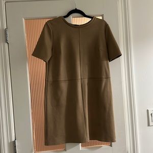 Zara brown shift dress with pockets size medium